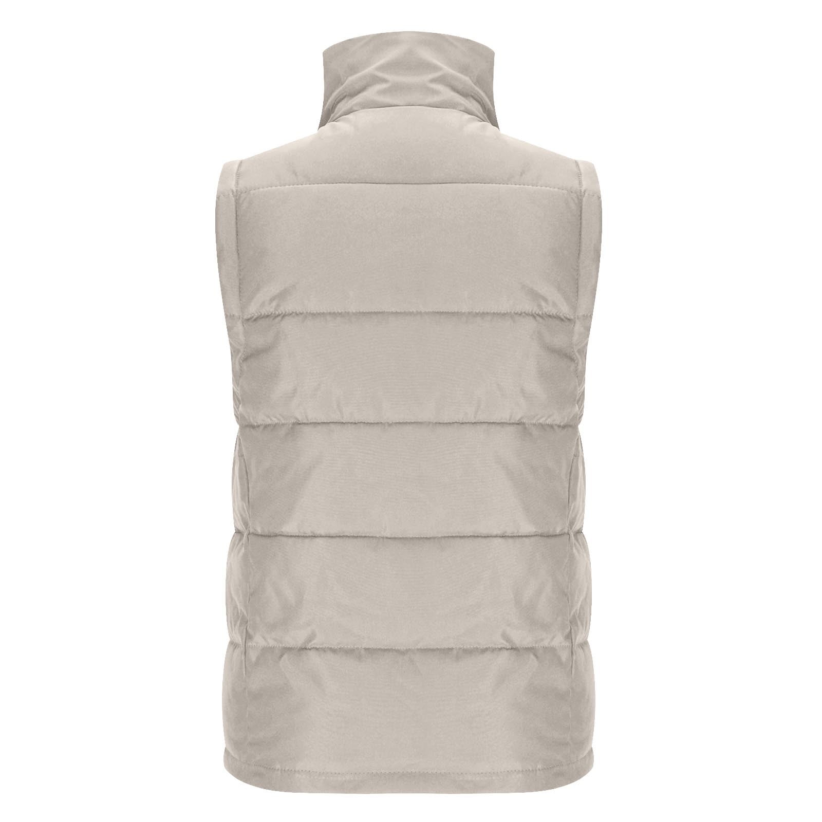 JGGSPWM Women's Lightweight Breathable Travel Hiking Waistcoat Jacket Spring Fall Sleeveless Comfy Coat Outwear Work Vest Beige M