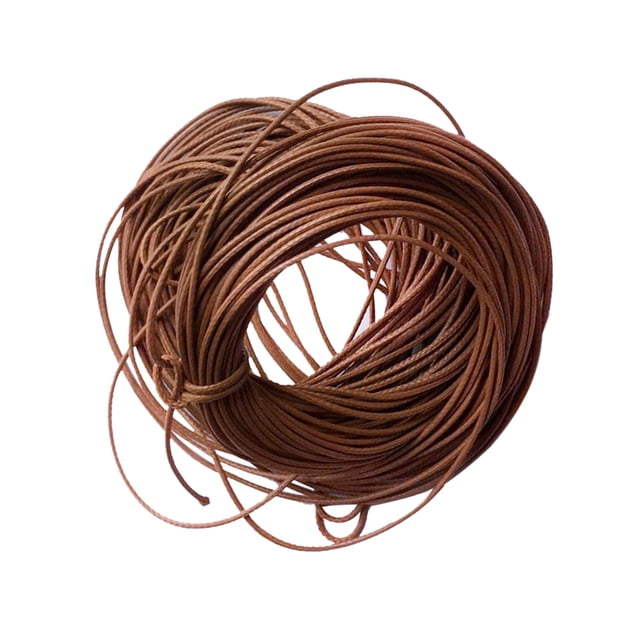 Cuerda de cera Encerada Sunnimix Hilo de Lino Alambre DIY Joyería pulsera Café ligero
