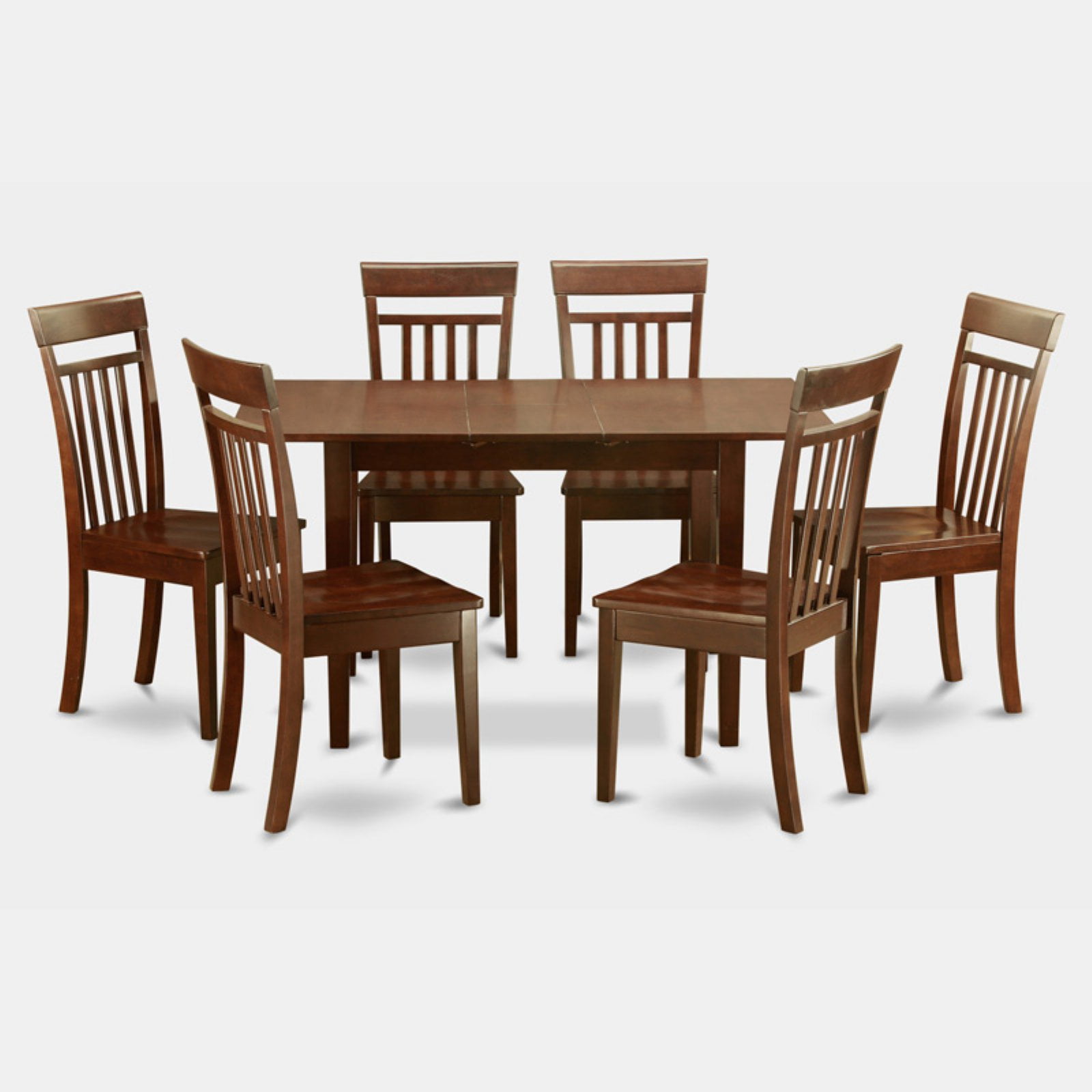 East West Furniture Norfolk 7 Piece Sheraton Dining Table Set