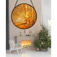 thumbnail image 5 of Stained Glass Window Hanging - Golden Ribbon Star Gift Suncatcher for Door Home Christmas Decoration Winter Sun Catcher Thanksgiving New Year Birthday Gift for Women Men Mom Grandma, 5 of 6