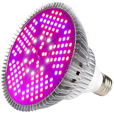 

100W Led Grow Light Bulb Full Spectrum Plant Light Bulb with 150 LEDs for Indoor Plants E26/E27 Socket Grow Lamp for Hydroponic Indoor Garden Greenhouse Succulent Veg Flower (100W 1Pack)