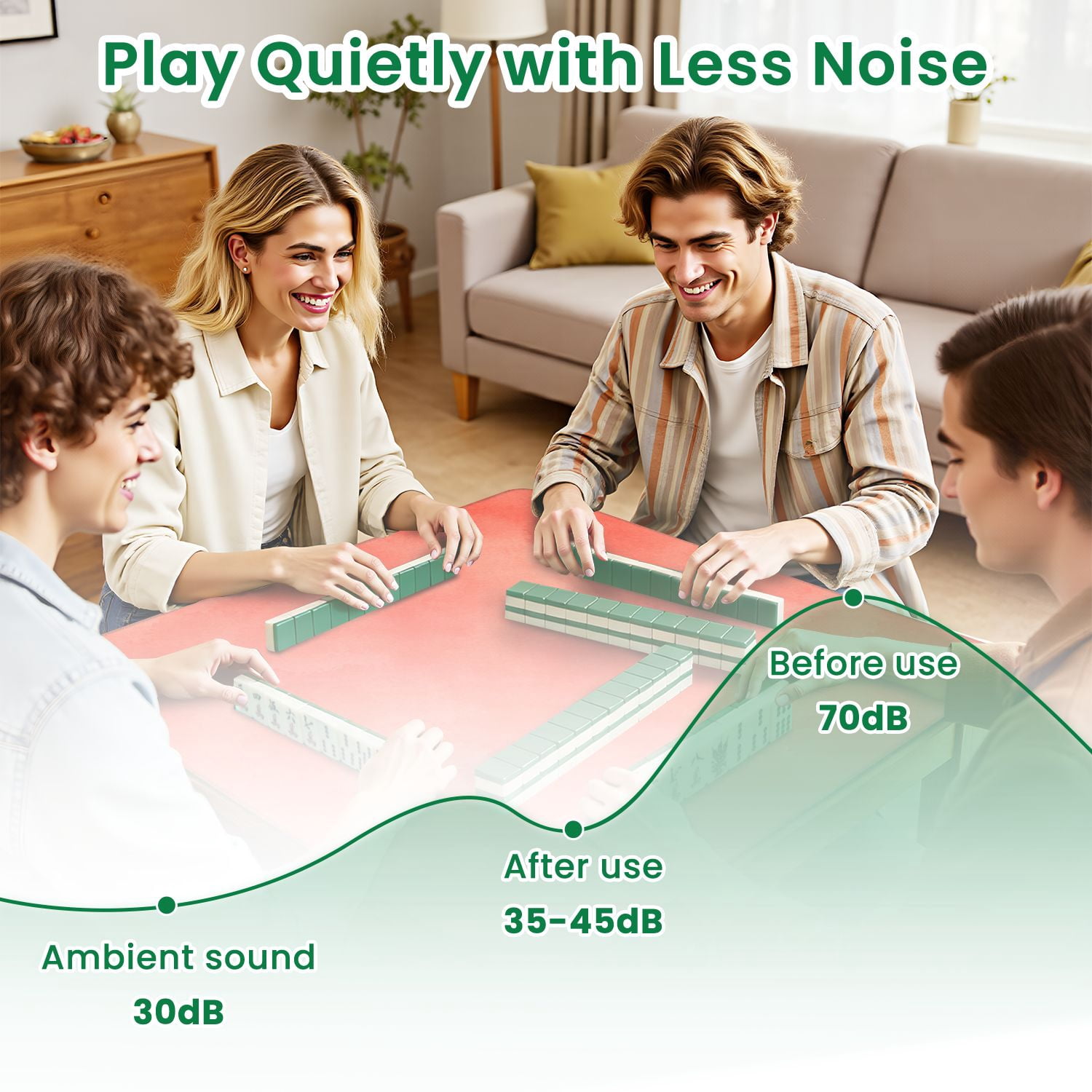 Mahjong Mat 31.5" x 31.5" Coral Peach Grunge Paper Concrete Wall Abstract Ombre Orange Non-Slip Noise Reduction Mahjong Tiles Table Cover for Dominoes Poker Card Board and Tile Games