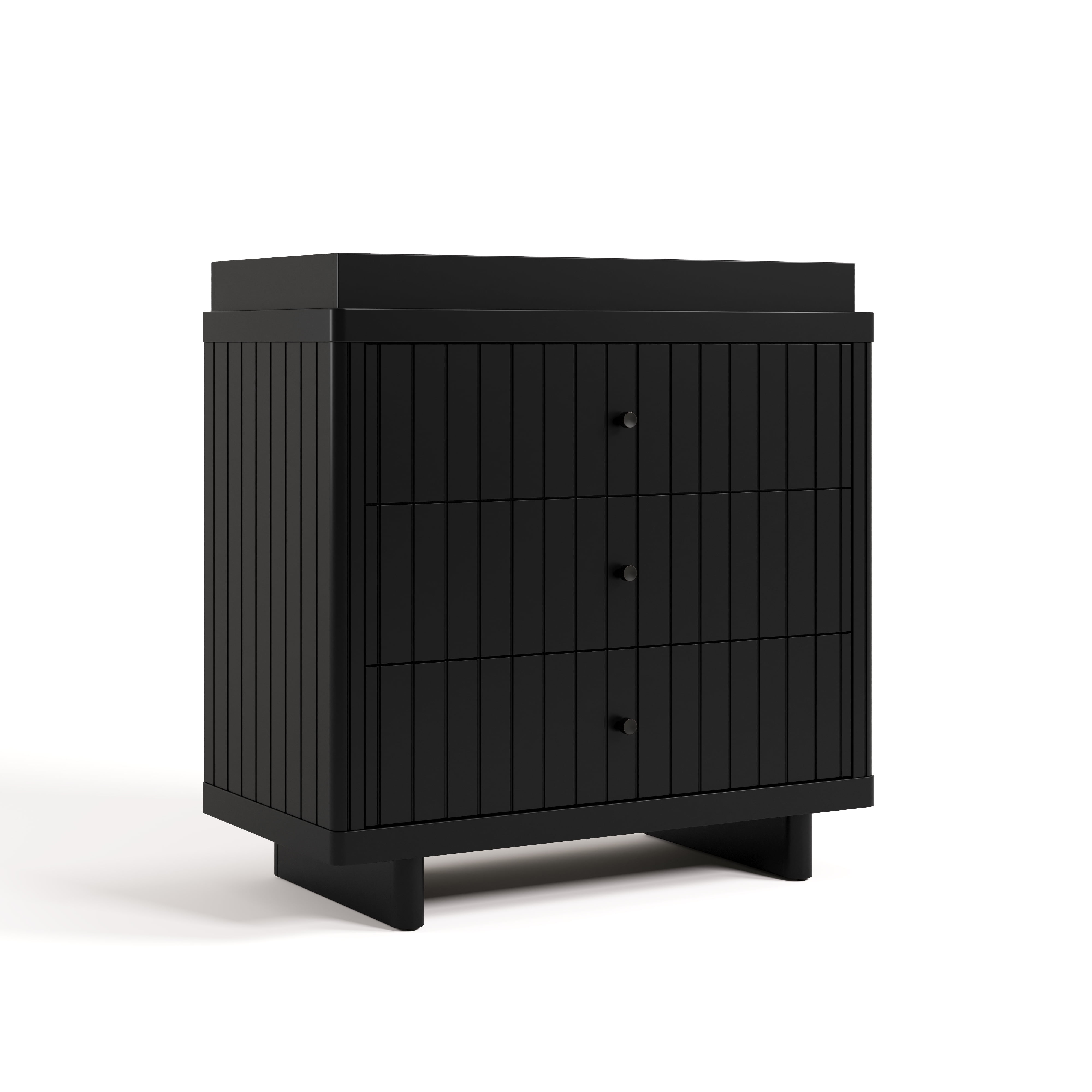 Art of Nursery by Storkcraft Kyoto 3 Drawer Chest with Infant Changing Topper, Black