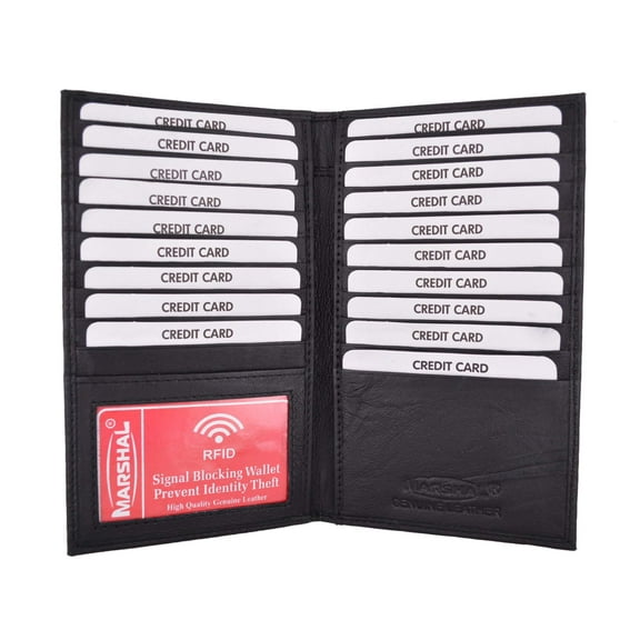 New RFID Blocking Premium Genuine Crocodile Pattern Leather Bifold Credit Card ID Holder RFIDP1529CR (C)