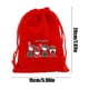 thumbnail image 4 of Bolsa de franela navideña, bolsa para dulces y manzanas navideñas, bolsa de regalo navideña, bolsa con cordón, bolsa pequeña de franela con cordón, 20 x 15 cm (7,87 x 5,91 pulgadas)., 4 of 7
