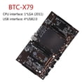 thumbnail image 4 of Placa base para minería BTCX79 H61 con CPU E5 2630 + ventilador + cable de interruptor, compatible con DDR3, gráficos 3060, 3070 y 3080, color negro, 4 of 5
