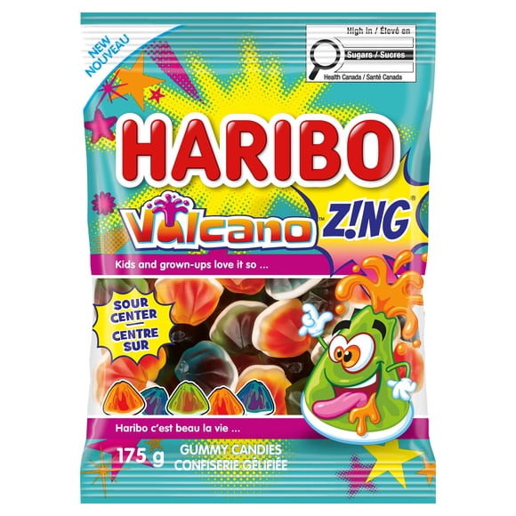 Haribo Z!NG Vulcano Bonbons à la gomme, sans colorants artificiels