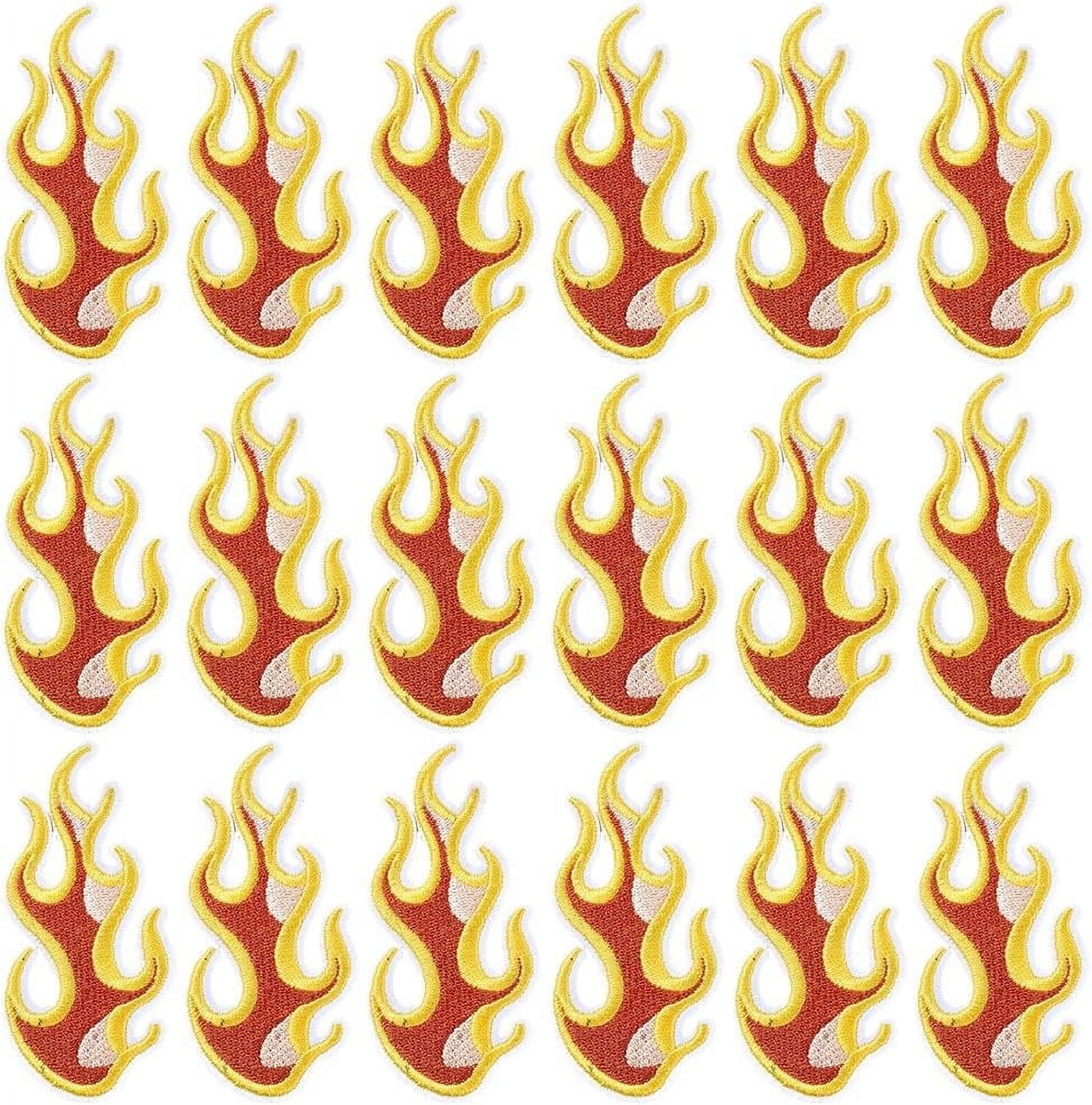 Game Over Flame Embroidered Patch – Iron On Or Sew On Applique For Jackets, Backpacks, Jeans