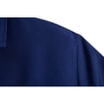 thumbnail image 6 of JULMCOMO Cotton Linen Shirts for Men Collared Roll Cuff Short Sleeve Breathable Lightweight Casual Summer Button Down Shirt Navy M, 6 of 8