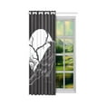 thumbnail image 2 of MKHERT Bird Raven Window Curtain Living Room,Bedroom Window Drapes 52x84 inch, 2 of 3