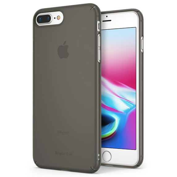 Ringke Slim Case Compatible with iPhone 7 Plus, Lightweight Thin Soft Premium Coating Hard PC Cover - Frost Black