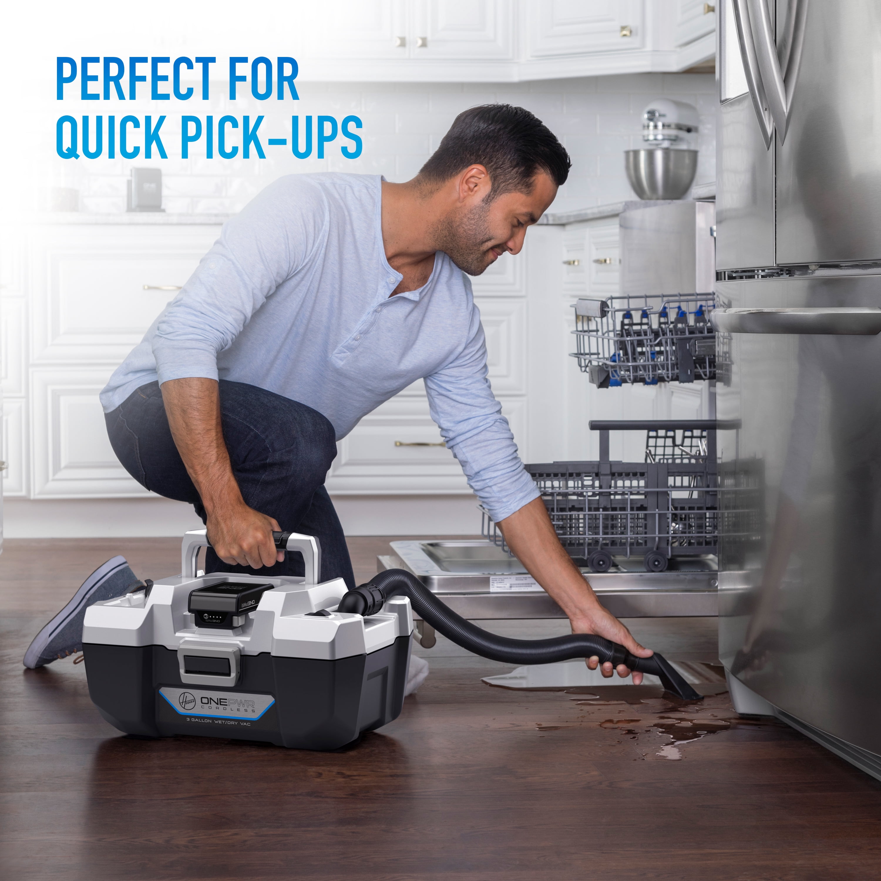 Hoover One Power 3 Gallon Cordless Shop Vacuum, Wet/Dry Utility Vacuum, BH57105