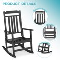 thumbnail image 2 of FODINGHILL Rocking Chair Outdoor,HDPE All Weather Patio Rocking Chair for Porch Garden Deck,Black, 2 of 9