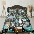 thumbnail image 1 of Navidad Juego de Funda Nórdica Almohadas Árbol de Navidad Reno Dormitorio Ropa de cama, 1 of 4