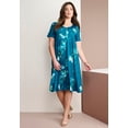 thumbnail image 5 of Roaman's Women's Plus Size Petite Plus Size Short Sleeve Sleeve Swing Dress, 5 of 6