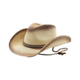 thumbnail image 3 of Lightweight Straw Cowboy Hat for Women Men Wide Brim Vented Western Cowgirl Hat Beach Pool Party Summer Sun, 3 of 3