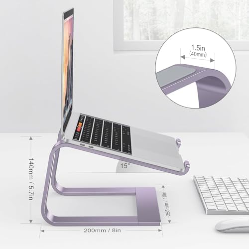 Laptop Stand for Desk, Detachable Laptop Riser, Aluminum Laptop Holder, Compatible with MacBook Air/Pro, Dell, HP, and All Laptops (11-16 inch), Grey
