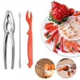 thumbnail image 3 of 3pcs Seafood Tools Crab Crackers Nut Cracker Forks Lobster Set Opener K4E8, 3 of 5