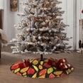 thumbnail image 4 of Xecao Autumn With Leaves Pattern Christmas Tree Skirt Round Xmas Tree Mat Base Cover for Holiday Home Decorations-36", 4 of 6