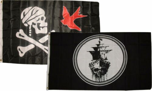 3'x5' Blackbeard Lives Pirate Jolly Roger Flag Huge Crossbones Ship Mutiny 3x5 