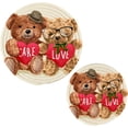 thumbnail image 7 of SKYSONIC Bear Toy Couple Pot Holders Trivets, 2 Pcs Heat Resistant Trivets,Valentine Love and Care Cotton Thread Weave Mats for Hot Pads Pans Pot Bowl Teapot for Kitchen Decor, 7 of 7