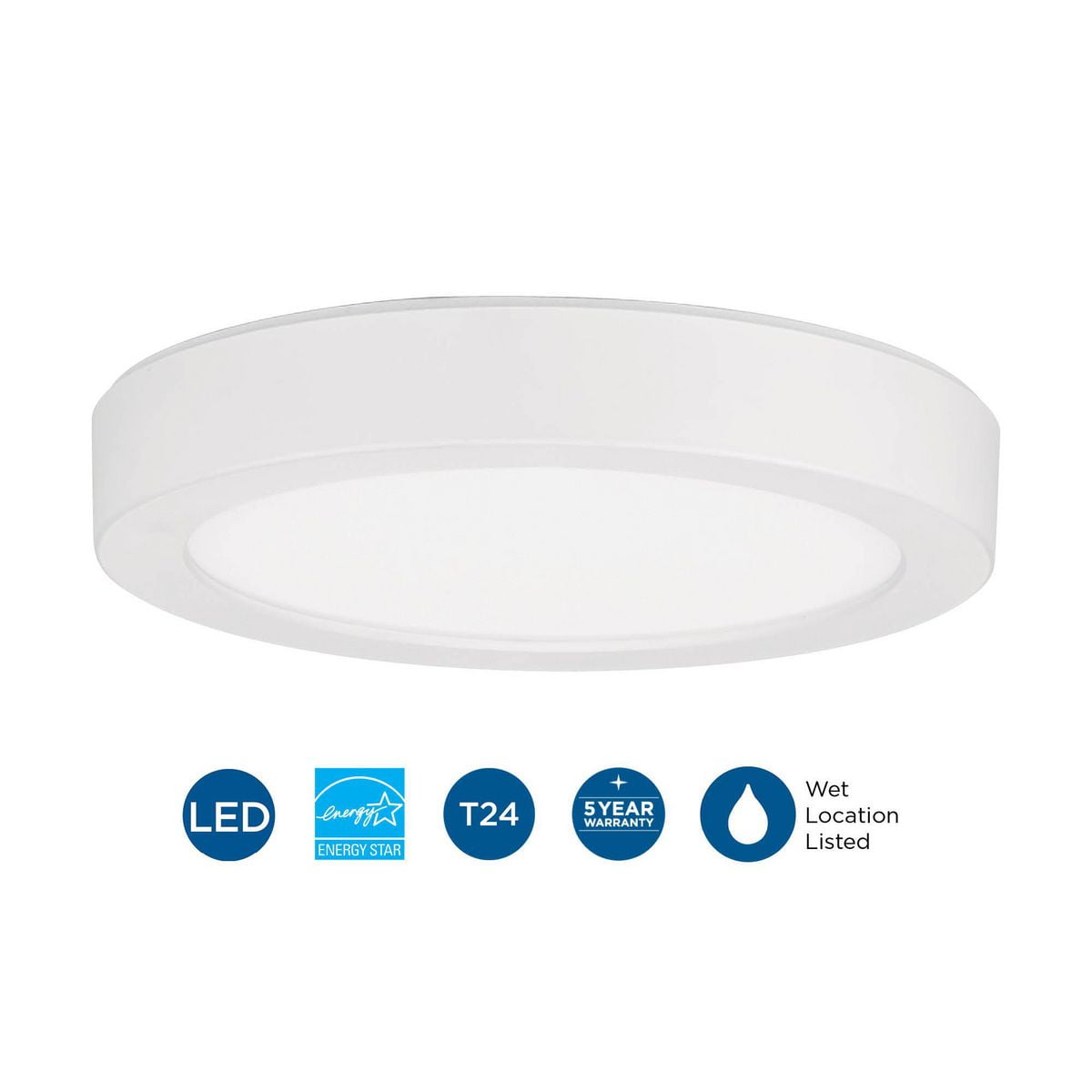 Everlume Collection 7" Edgelit LED Surface Mount