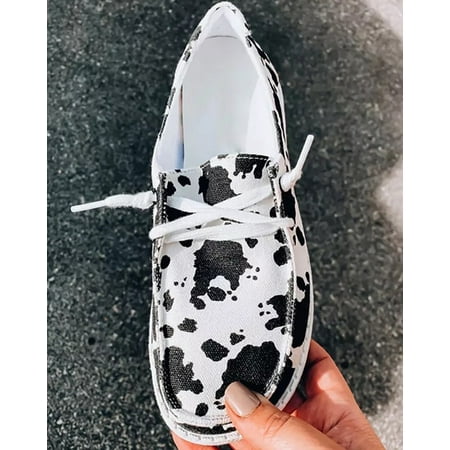 

Summer Women Sneakers White Leopard Canvas Shoes Fashion Vulcanize Flats Ladies Loafers Female Sports Shoes Casual Trainers