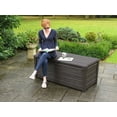 Keter Brightwood 120 Gallon Durable Weatherproof Resin Deck Box