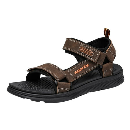 XDDST Slip On Shoes Men Flat Sandals Fashion and Comfort Soft Bottom Beach Sandals Soft Sandals