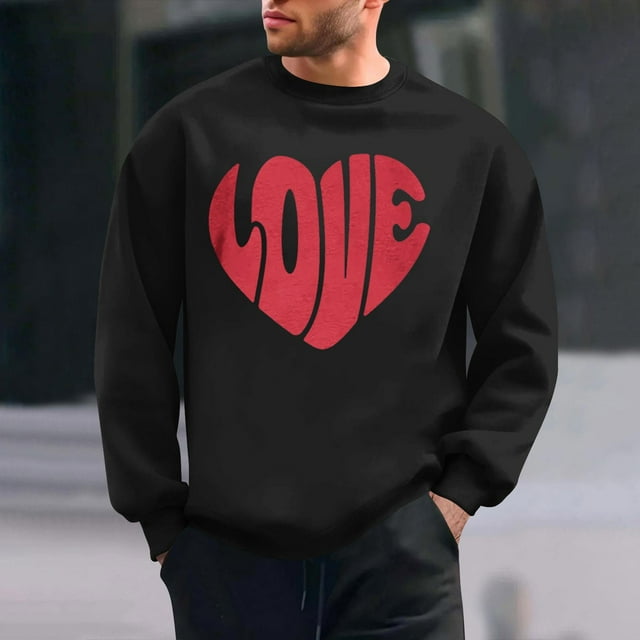 Ceisia Men Casual Fashion Print Round Neck Pullover Long Sleeve Sweatshirt Gift