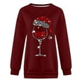 thumbnail image 4 of Women's Hoodless Sweatshirt for Casual Wear Pullover Style with Christmas Print Ideal for Workouts and Everyday Activities Long Sleeve Loose Fit Tops for Women, 4 of 4