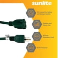 04201SU 40Foot Outdoor Extension Cord Three Grounded Sockets, Light