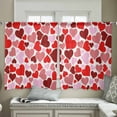 thumbnail image 4 of Valentines Sheer Curtains 54 Inches Length 2 Panels Set, Window Sheer Curtains for Living Room/Bedroom, Red Pink Love Heart Light Filtering Rod Pocket Curtain 52'' x 54'' x 2, 4 of 7