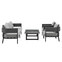 Menorca Aluminum Outdoor Coffee Table in Dark Gray