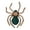 Green, variant on Xinyolin Spider Brooch Shiny Rhinestone Decor Realistic Spider Shape Clothes Collar Decoration Anti-rust Alloy Lightweight Clothes Jewelry Lady Gift