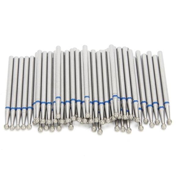 LAZIOEGR 50‑Piece 2.3mm Spherical Nail Drill Bits – Multi‑Functional Polishing, Sanding & Dead‑Skin Removal Head Set for Nail Art & Manicure