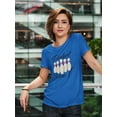 thumbnail image 2 of "Perfect Score!" Bowling Cool Quote Bowls Graphic Women Royal Blue T-Shirt, Female XX-Large, 2 of 4