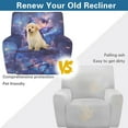 thumbnail image 4 of Xoenoiee Galaxy Butterfly Print Recliner Chair Covers Lazy Boy Recliner Covers with Pockets Stretch Velvet Couch Cover Slipcovers 4-Piece Furniture Protector for Dogs Cats, 4 of 7