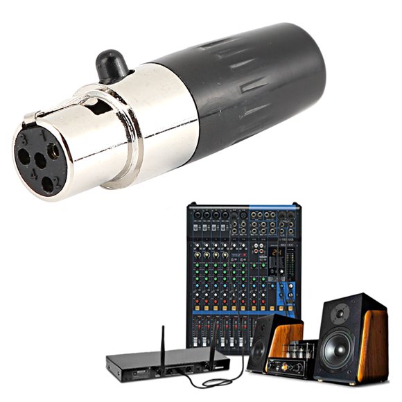 XLR Connector, Audio Connector, XLR Female Connector 5.0mm/0.2in Aperture for Household Audio Equipment