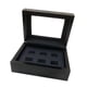 thumbnail image 5 of Vitrina para Anillos, Almacenamiento de Anillos de Madera, Forro de Cuero Sintético, Ventana Transparente, Resistente a Los Arañazos, Joyero Funcional 6 hoyos, 5 of 9