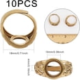 thumbnail image 3 of 10Pcs Blank Rings Adjustable Brass Finger Rings Flat Round Ring Pad Ring Trays Jewelry Findings for DIY Rings, 3 of 9