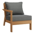 thumbnail image 3 of WestinTrends Avalon Outdoor Patio HDPE Left Arm Facing Sectional Corner Club Chair with Patio Cushions, Teak/Gray, 3 of 14