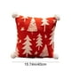 thumbnail image 3 of Cojín Cuadrado de Peluche Rojo con Forma de Árbol de Navidad | Cojín Decorativo Navideño de 40 Cm | Tela Suave | 550 G | Ideal para Regalar, 3 of 6