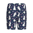 thumbnail image 4 of Picia Rabbit And Flower Pajama Shorts for Men, Men's Pajama Bottoms, Sleepwear,Short Pajama Pants-Large, 4 of 9