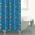 thumbnail image 2 of Colorful Tropical Fish Shower Curtain 72x72 Inch, Cartoon Marine Animal Theme Waterproof Bath Curtain with Hooks for Kids or Ocean-Inspired Decor, 2 of 5