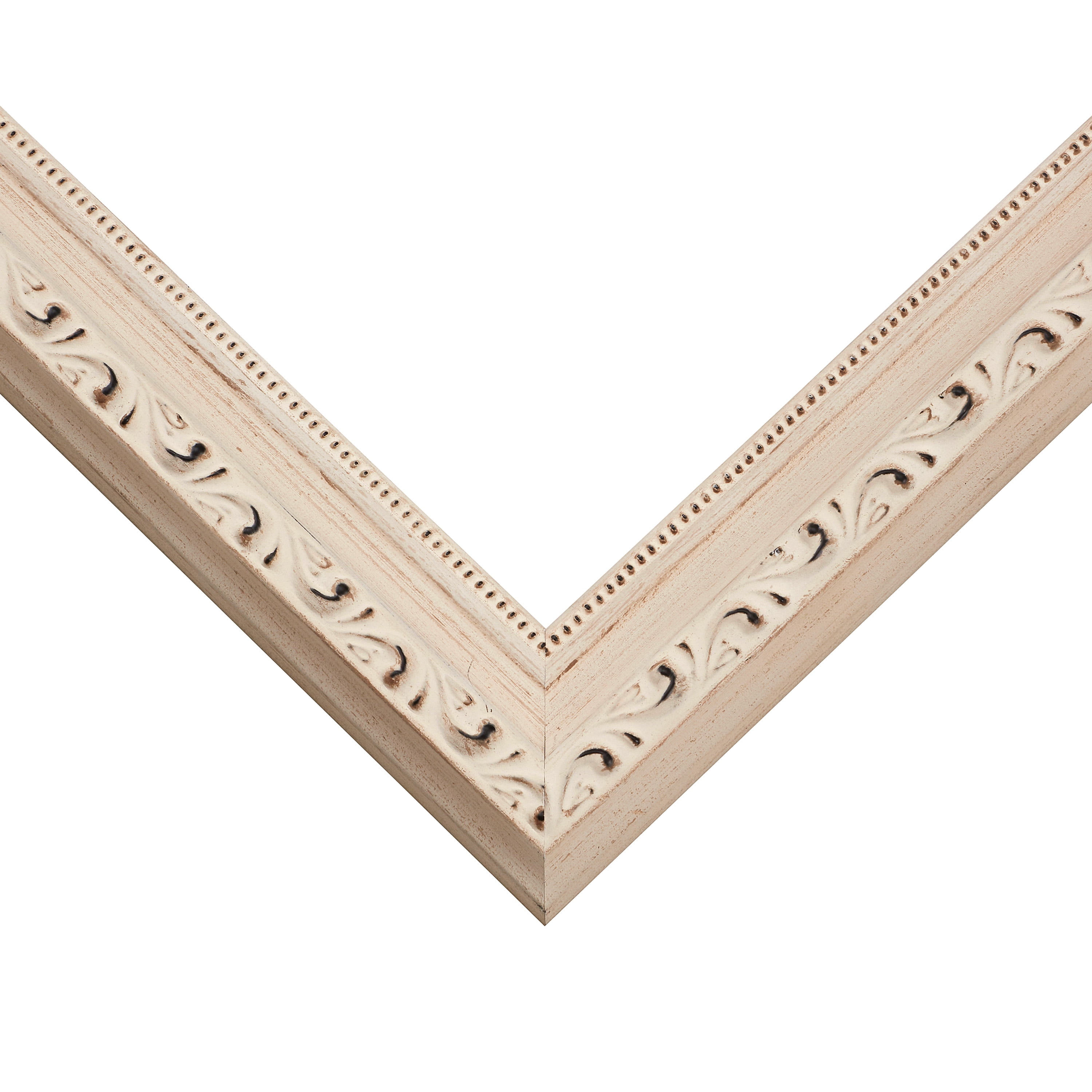 Craig Frames Ancien Ornate, 18x24 inch Off-White Picture Frame Matted for a 12x18 Photo