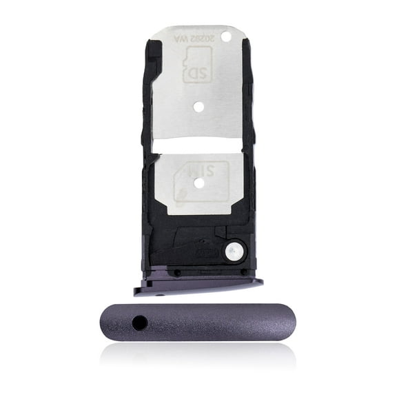 Replacement Sim Card Tray Compatible For Motorola Moto Z4 Play (2019) (Black)