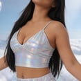 thumbnail image 6 of AherBiu Dancing Tops for Women Cropped Party Tank Top Deep V Neck Spaghetti Strap Sleeveless Cute Shirts, 6 of 8