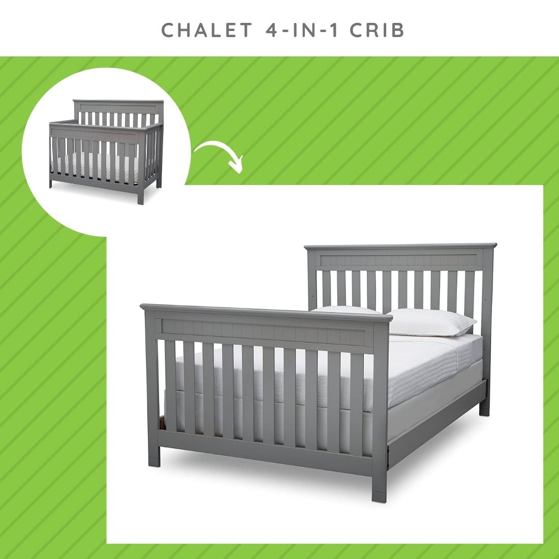 Delta Style 0080 Guardrail Full-Size Conversion Kit Bed Rails