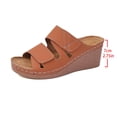 thumbnail image 3 of Xucatan Women's Adjustable Strap Wedge Sandals, Open Toe Platform Mules, Cushioned Comfortable Slip On Slippers for Summer Beach Daily Gift, 3 of 9